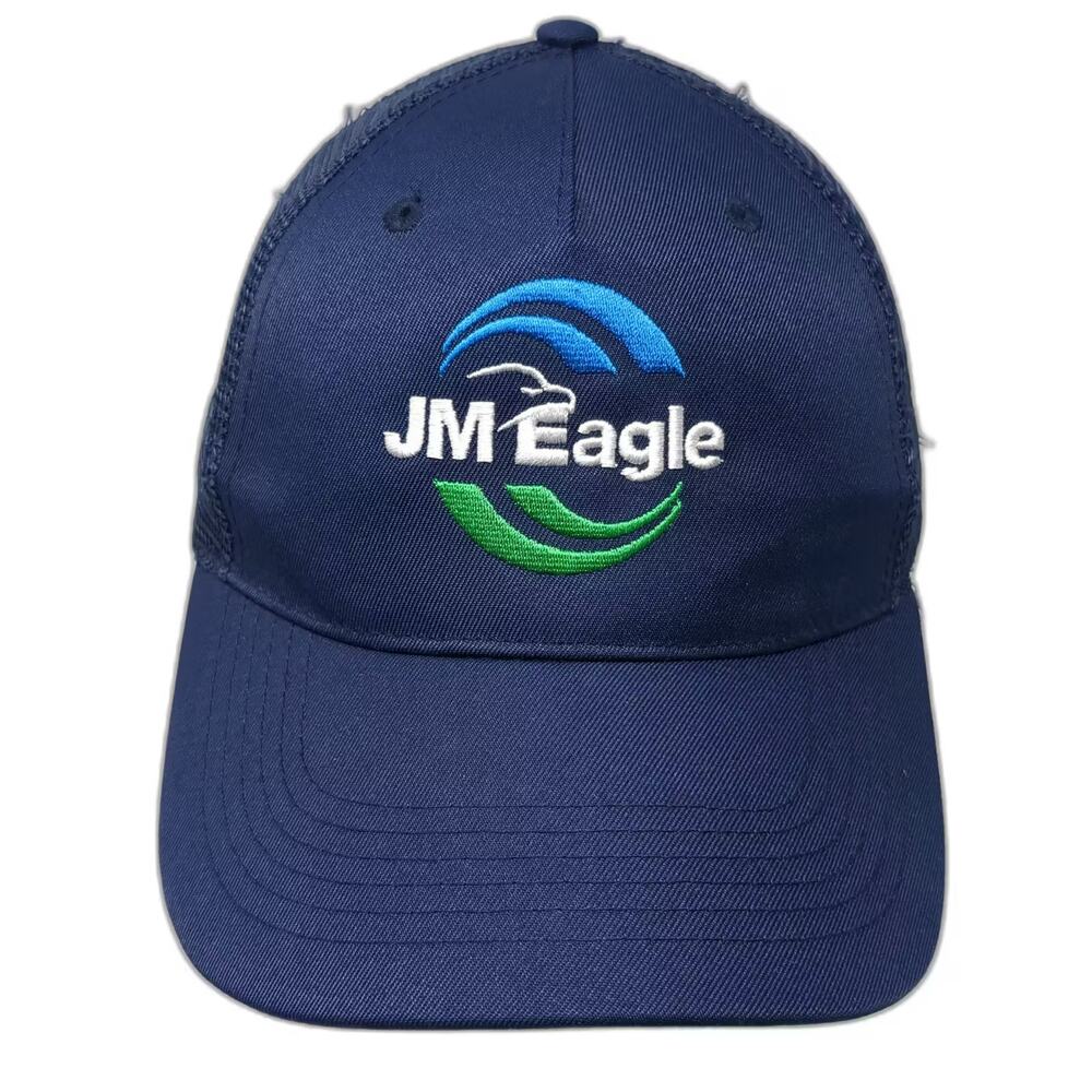 Quake City Caps JM Eagle Blue Baseball Cap One Size Embroidered Mesh Back Hat